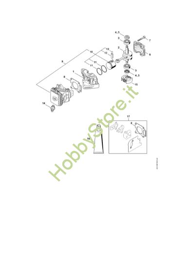 Picture of Carter albero a gomito, cilindro, frizione HS 46 C-E