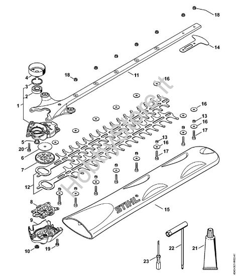 Riduttore, Dispositivo di taglio 550 mm Tagliasiepi (HS) HS 46 C-E della marca STIHL