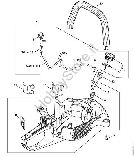 Corpo impugnatura, Serbatoio carburante Tagliasiepi (HS) HS 56 C-E della marca STIHL