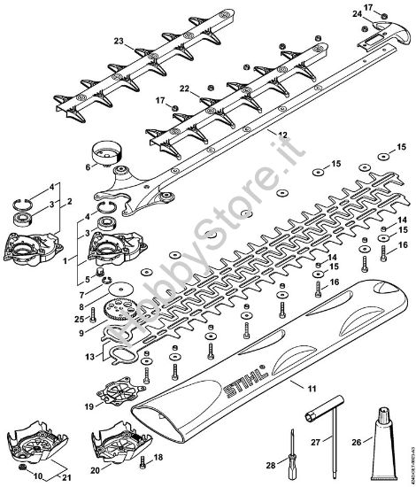 Riduttore, Dispositivo di taglio HS 56 C-E Tagliasiepi (HS) HS 56 C-E della marca STIHL