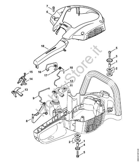 Sistema AV, Comando gas Tagliasiepi (HS) HS 56 C-E della marca STIHL