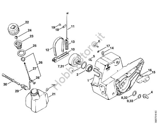 Scatola cambio HS 60, serbatoio carburante Tagliasiepi (HS) HS 60 della marca STIHL