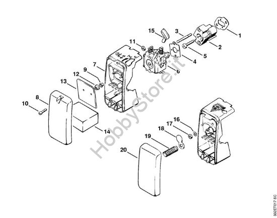 Corpo filtro Tagliasiepi (HS) HS 61 della marca STIHL