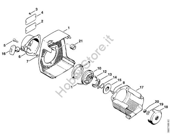 Dispositivo di avviamento Tagliasiepi (HS) HS 61 della marca STIHL