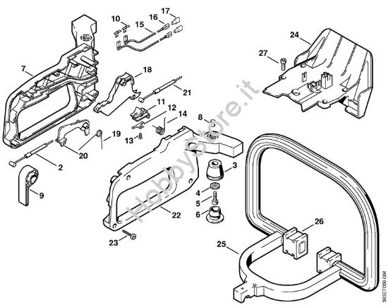 Impugnatura di comando HS 72 Tagliasiepi (HS) HS 72 della marca STIHL