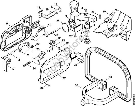 Impugnatura di comando HS 74 Tagliasiepi (HS) HS 74 della marca STIHL