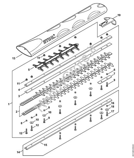 Dispositivo di taglio 600 mm T Tagliasiepi (HS) HS 82 T della marca STIHL