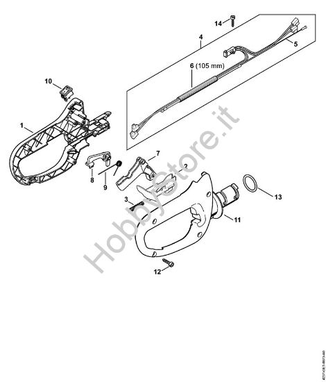 Impugnatura di comando HS 82 Tagliasiepi (HS) HS 82 T della marca STIHL