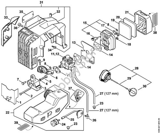 Filtro aria, serbatoio carburante Tagliasiepi (HS) HS 85 della marca STIHL