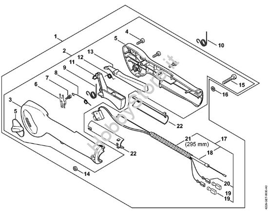 Impugnatura di comando HS 85 Tagliasiepi (HS) HS 85 della marca STIHL