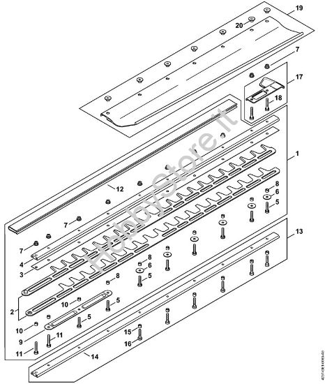 Dispositivo di taglio 750 mm R (41.2018) Tagliasiepi (HS) HS 87 R della marca STIHL