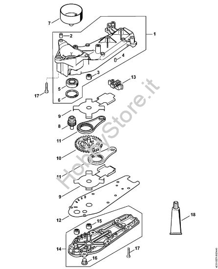 Riduttore HS 82 T, 87 T Tagliasiepi (HS) HS 87 T della marca STIHL