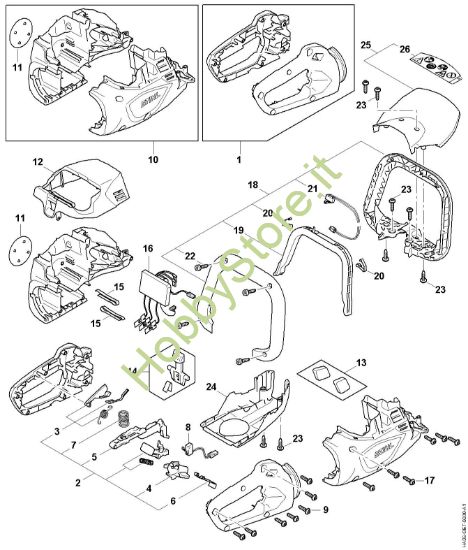 Picture of Corpo impugnatura, Carcassa motore, Modulo elettronico HSA 60.0
