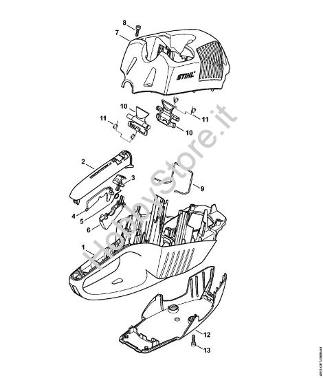 Corpo impugnatura, copertura Tagliasiepi a batteria (HSA) HSA 66 della marca STIHL
