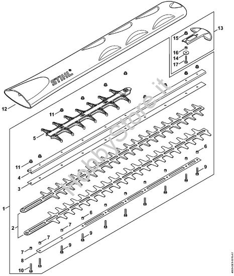 Dispositivo di taglio 750 mm R Tagliasiepi a batteria (HSA) HSA 94 R della marca STIHL