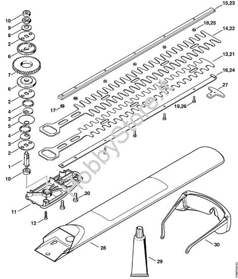 Riduttore, Dispositivo di taglio Tagliasiepi elettriche (HSE) HSE 41 della marca STIHL