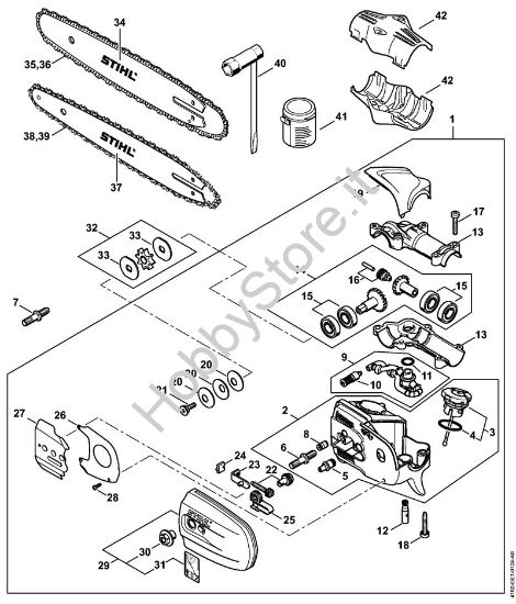 Riduttore Sramatori elettrici lunghi (HTE) HTE 60 della marca STIHL