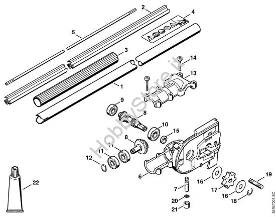 Stelo, riduttore Sramatori elettrici lunghi (HTE) HTE 60 della marca STIHL