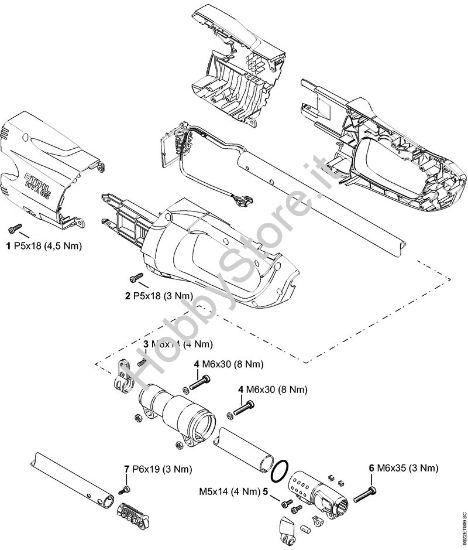 Coppie di serraggio Sramatori lunghi a batteria (HTA) HTA 85 della marca STIHL