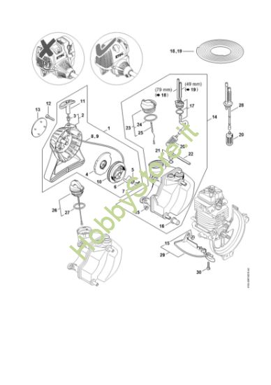 Picture of Dispositivo di avviamento, serbatoio carburante    508613634 HT 101