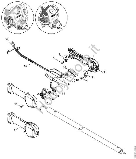 Impugnatura Sramatori telescopici (HT) HT 130 della marca STIHL