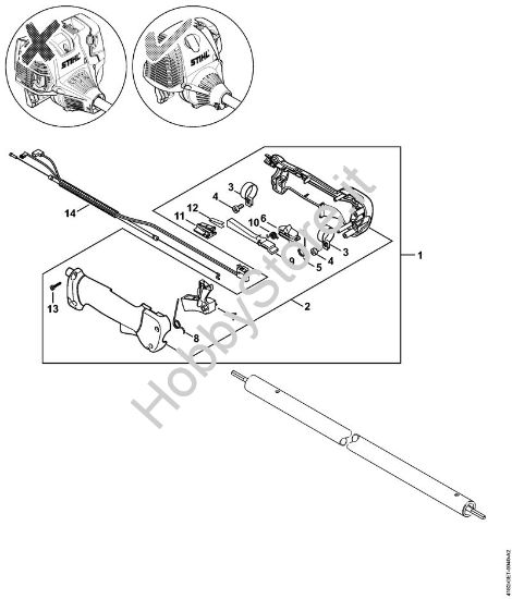 Impugnatura    5 08 571 577 Sramatori telescopici (HT) HT 131 della marca STIHL