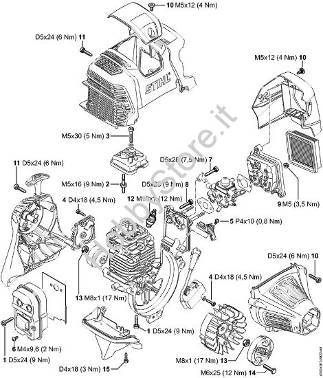 Coppie di serraggio Sramatori telescopici (HT) HT 133 della marca STIHL