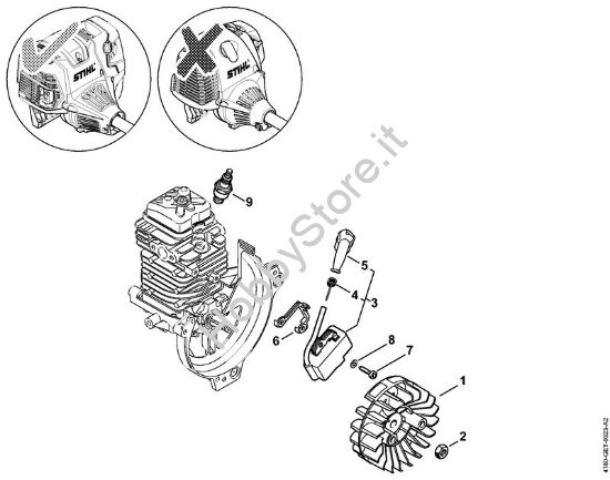 Impianto di accesione Sramatori telescopici (HT) HT 134 della marca STIHL