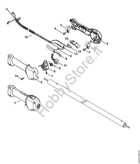 Impugnatura Sramatori telescopici (HT) HT 135 della marca STIHL