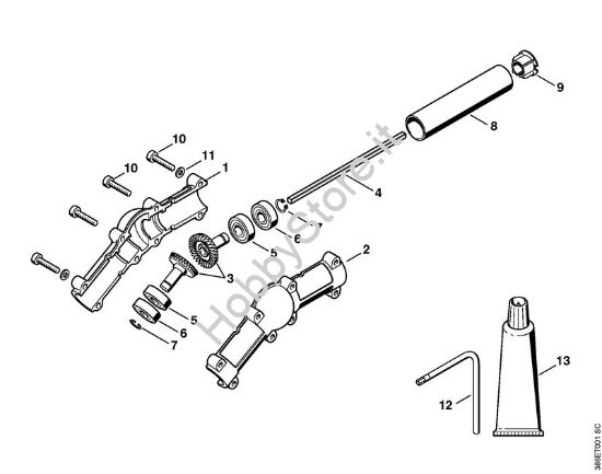 Riduttore angolato Sramatori telescopici (HT) HT 56 C-E della marca STIHL