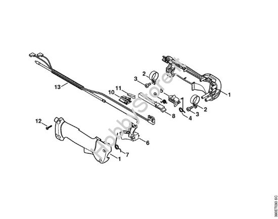 Impugnatura Sramatori telescopici (HT) HT 70 della marca STIHL