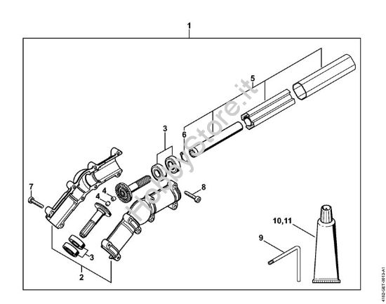 Riduttore angolato Sramatori telescopici (HT) HT 70 della marca STIHL