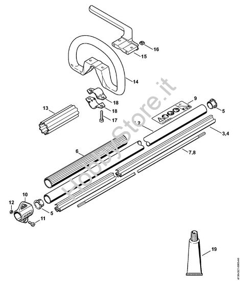 Stelo HT 70, 70 K Sramatori telescopici (HT) HT 70 della marca STIHL