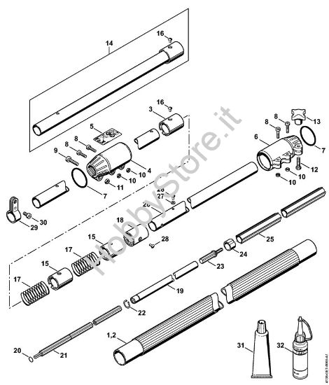 Stelo HT 75 (42.2007) Sramatori telescopici (HT) HT 75 della marca STIHL