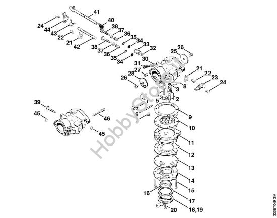 Carburatore HL-372 Troncatrici (TS) TS 350 della marca STIHL