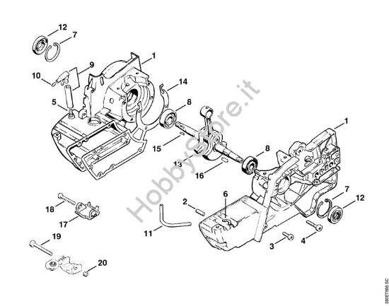 Carter albero a gomito Troncatrici (TS) TS 350 della marca STIHL