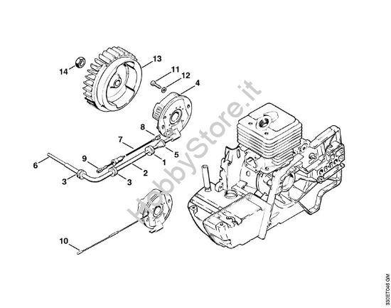 Impianto di accesione Troncatrici (TS) TS 350 della marca STIHL