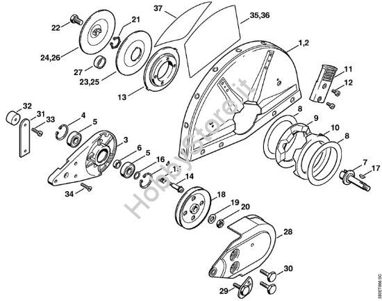 Supporto con riparo Troncatrici (TS) TS 350 della marca STIHL