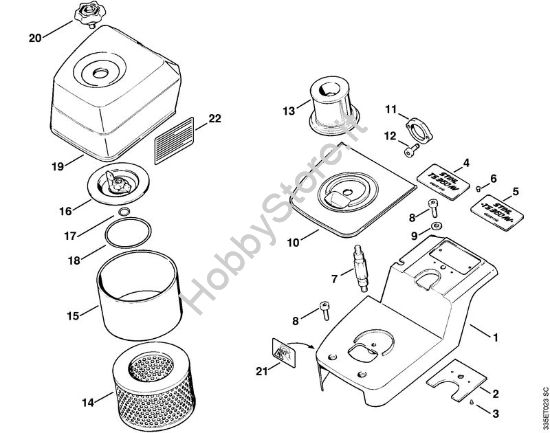 Corpo filtro, filtro aria Troncatrici (TS) TS 350 AVE della marca STIHL