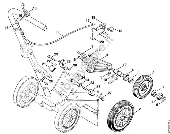 Delimit. prof. di taglio, carrello di guida Troncatrici (TS) TS 350 AVE della marca STIHL