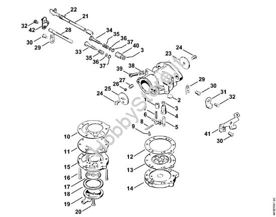 Carburatore LA-S168 Troncatrici (TS) TS 360 della marca STIHL