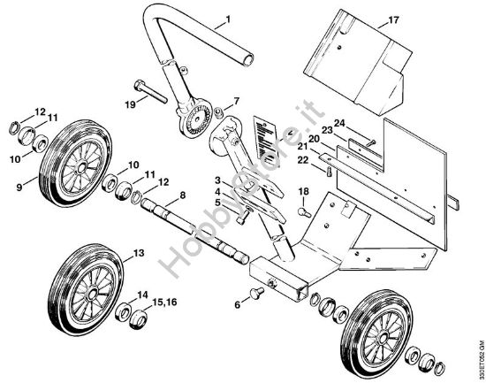 Carrello, dispositivo parafango Troncatrici (TS) TS 360 della marca STIHL