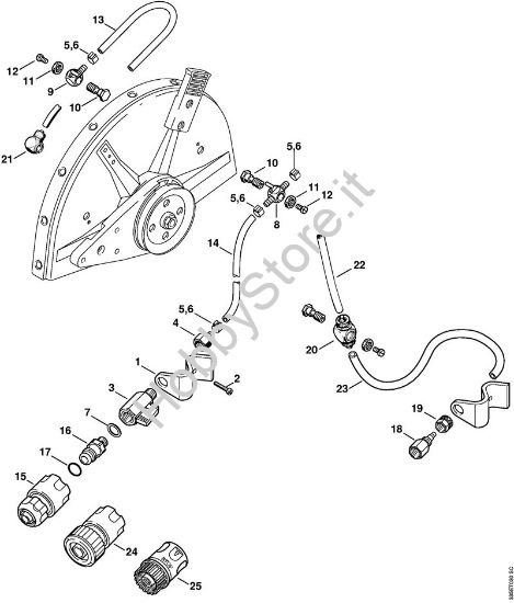 Allacciamento d'agua Troncatrici (TS) TS 400 della marca STIHL
