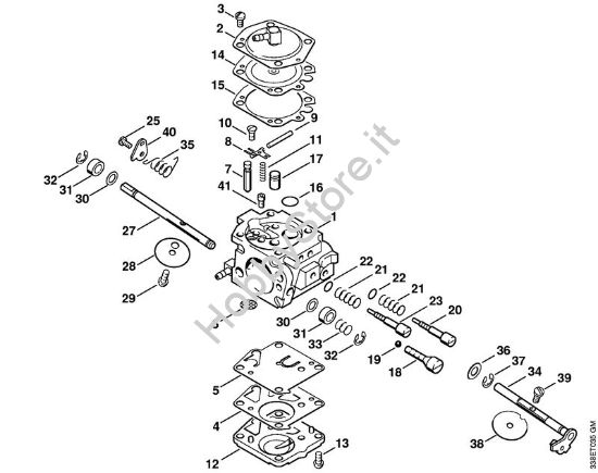 Carburatore HS-301 J Troncatrici (TS) TS 400 della marca STIHL