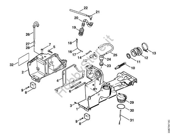 Corpo serbatoio Troncatrici (TS) TS 400 della marca STIHL