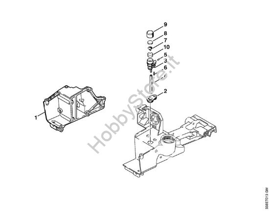 Corpo serbatoio    1 44 576 634 (53.1999) Troncatrici (TS) TS 400 della marca STIHL