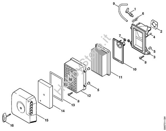 Filtro aria Troncatrici (TS) TS 400 della marca STIHL