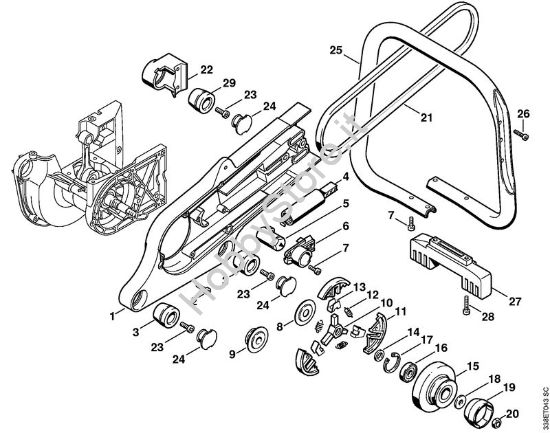 Raccordo, frizione Troncatrici (TS) TS 400 della marca STIHL