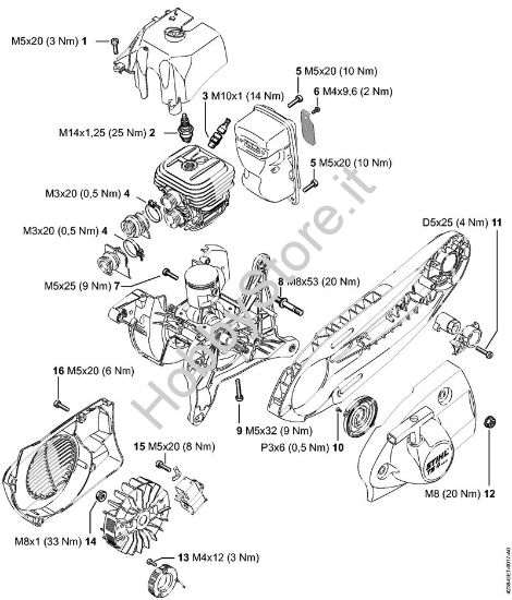 Coppie di serraggio Troncatrici (TS) TS 410 della marca STIHL