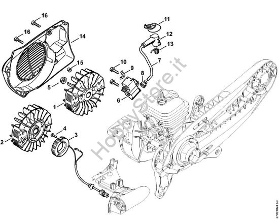 Impianto di accesione Troncatrici (TS) TS 410-A della marca STIHL